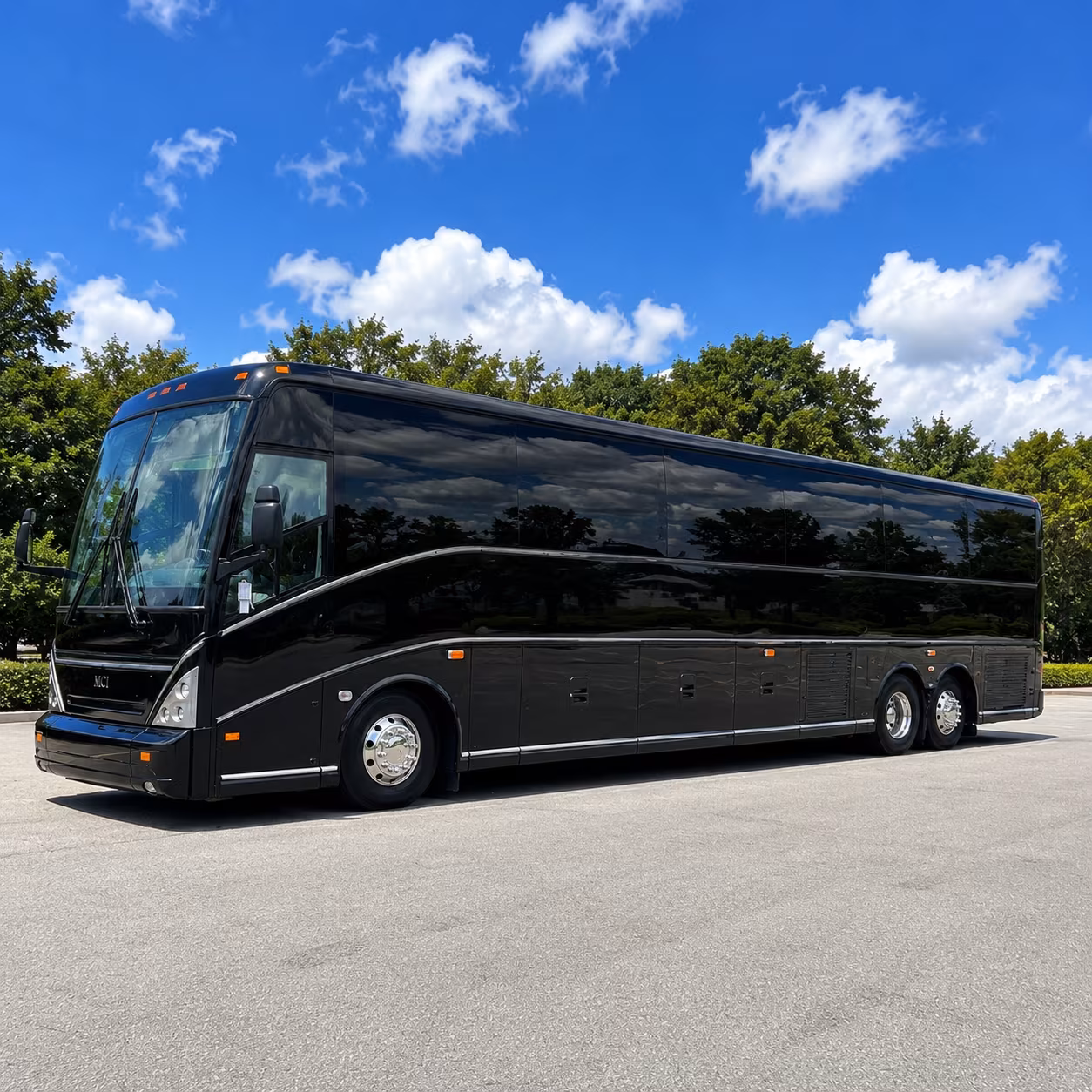 cranston charter bus rental exterior